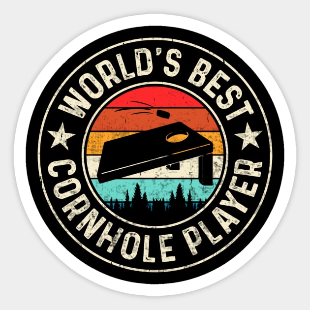 Worlds Best Cornhole Player Sticker by Visual Vibes